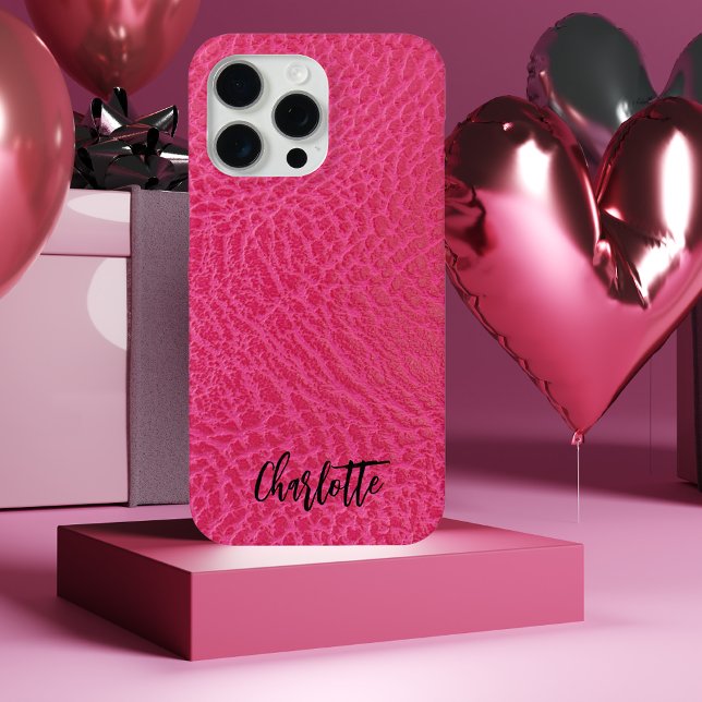 Modern Faux Pink Leather Case-Mate iPhone Case (Creator Uploaded)