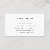 Modern Faux Rose Gold Abstract Business Card (Back)