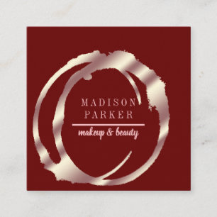 Modern Faux Rose Gold Abstract Square Business Card