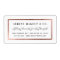 Modern Faux Rose Gold Border Business Label