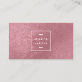 Modern Faux Rose Gold Business Card