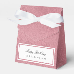 Modern faux rose gold favor boxes