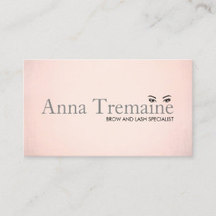 Modern Faux Rose Gold Foil Beauty Salon Business Card