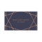 Modern Faux Rose Gold Geometric on Midnight Blue