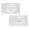Modern Faux Rose Gold Geometric on White Marble