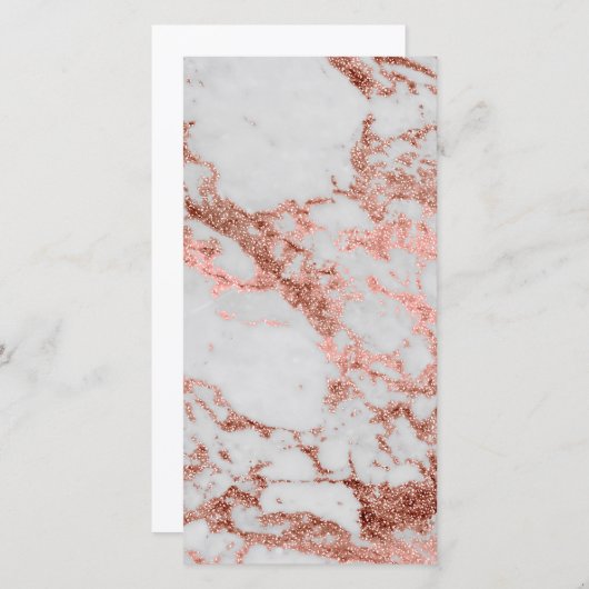 Modern faux rose gold glitter marble texture image (Front/Back)