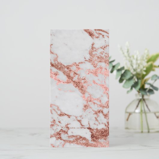 Modern faux rose gold glitter marble texture image (Standing Front)