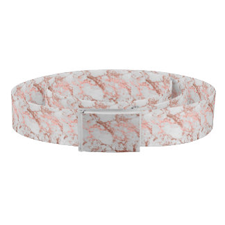 Modern faux rose gold glitter marble texture image belt