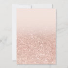 Modern faux rose gold glitter ombre photo Sweet 16