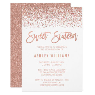 sweet 16 invitations zazzle