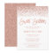 Modern Faux Rose Gold Glitter Sweet 16 Birthday