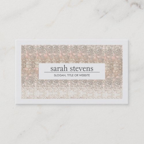 Modern Faux Sequins Hip Beauty and Fashion Stylist Business Cards