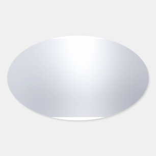 Modern Faux Silver Blank Template Glamorous Oval Sticker