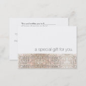 Modern Faux Silver Sequins Beauty Gift Certificate (Front/Back)