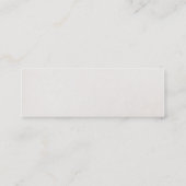 Modern Faux Silver Stripe on Linen Mini Business Card (Back)