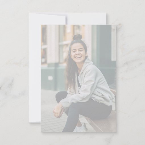 Modern Faux Vellum Overlay Photo Graduation Party Invitation Zazzle