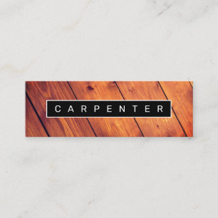 Modern faux woodwork frame mini business card