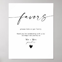 Modern Favor Wedding Sign
