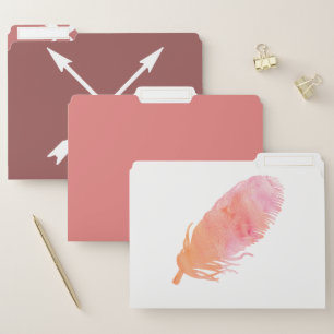 Modern Feather and Arrows File Folder