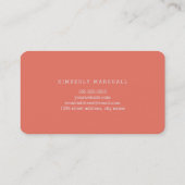Modern Feather Business Cards / Melon (Back)