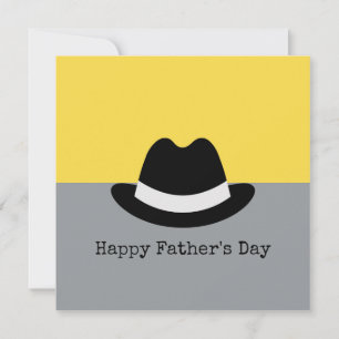 Modern Fedora Colorblock  Father's Day Card