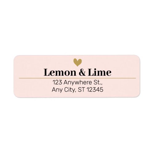 Modern Feminine Blush Pink Business Return Address Label