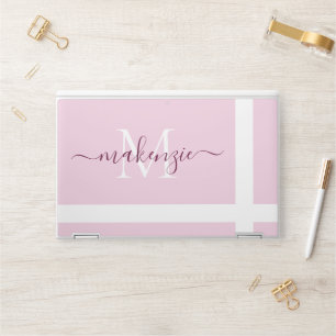 Modern Feminine Script Monogram HP Laptop Skin