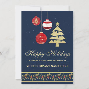 Modern Festive Business Logo Holiday Card