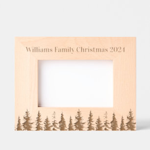 Modern Festive Christmas Tree Engraved Frames