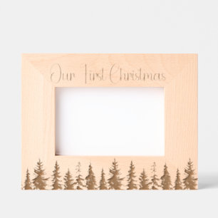 Modern Festive Christmas Tree First Christmas Engraved Frames