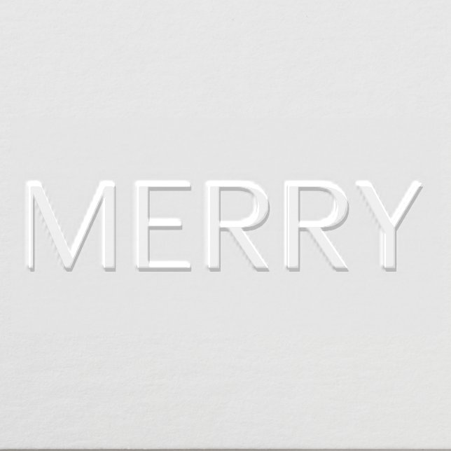 Modern Festive Classic Simple Merry Typography Embosser (Design)