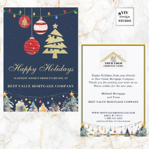 Modern Festive Logo Website Business Holiday card