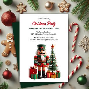 Modern Festive Nutcracker Christmas Party Invitation