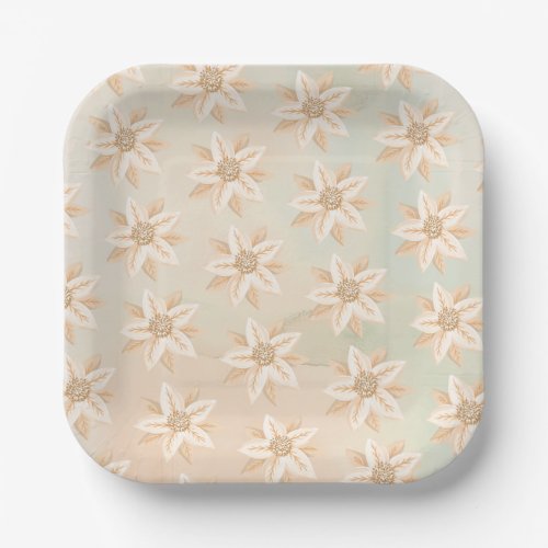 modern festive watercolor christmas paper plates