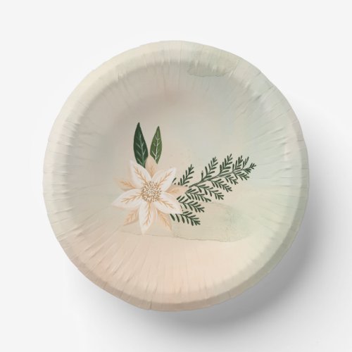 modern festive winter garden christmas holiday paper bowls