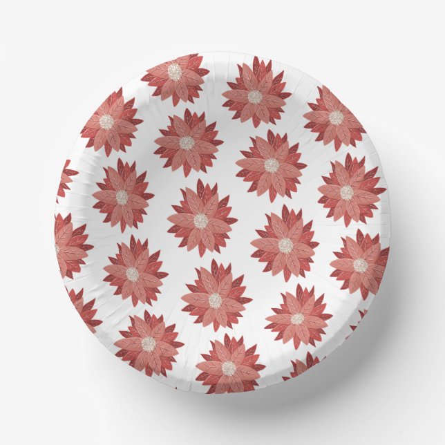 modern festive winter garden christmas holiday paper bowls (Front)