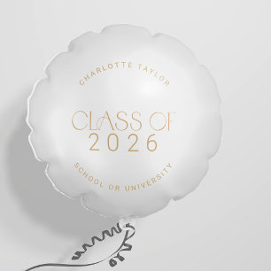 Modern Fete Gold Class of 2026 Graduation Balloon