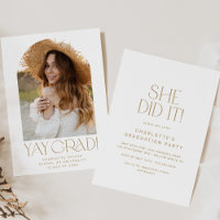 Modern Fete Gold She Did It Photo Arch Graduation