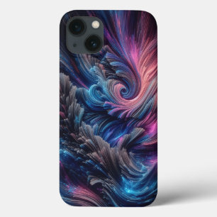 Modern Fiber Optic Flow Phone Case - Vibrant Blue 