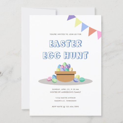Modern Fiesta Easter Egg Hunt Invitation