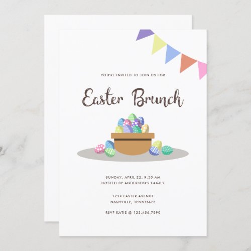 Modern Fiesta Easter Eggs Invitation