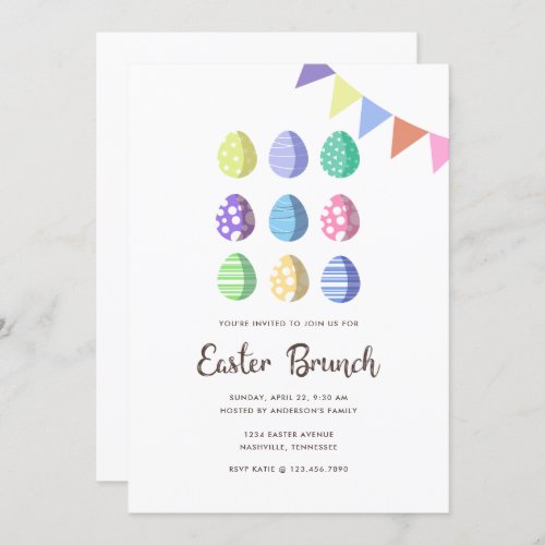 Modern Fiesta Easter Eggs Invitation