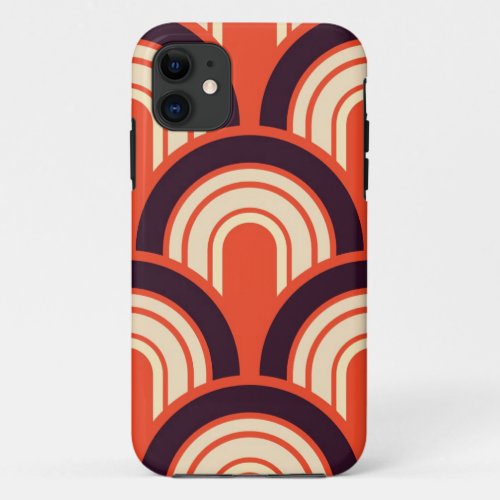 Modern Fifties Retro Pattern iPhone 11 Case