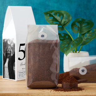 Modern Fifty and Fabulous Bold 50th Birthday Party Roasted Coffee