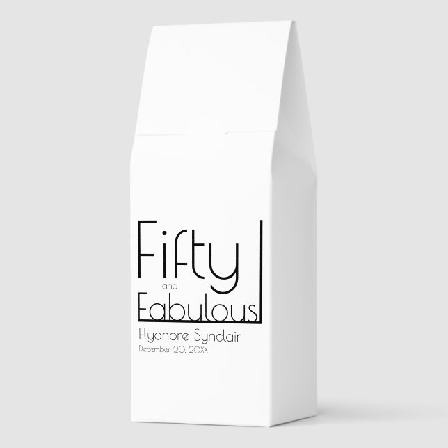 Modern Fifty and Fabulous Bold 50th Birthday Party Roasted Coffee (Back)