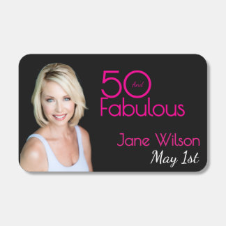 Modern Fifty and Fabulous Name 50th Birthday Party Matchboxes