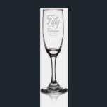 Modern Fifty and Fabulous Pink 50th Birthday Party Champagne Flute<br><div class="desc">Toast the milestone with a “50 and Fabulous” pink champagne flute. Elegant,  festive,  and perfect for celebrating a sparkling 50th birthday moment.</div>