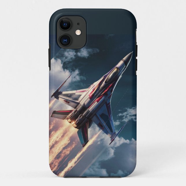 Modern Fighter pilot jet Case-Mate iPhone Case (Back)