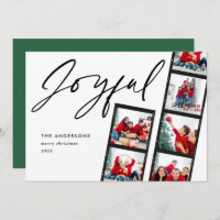 Modern film strip 5 Photo Joyful Christmas green