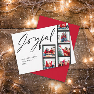 Modern film strip 5 Photo Joyful Christmas red